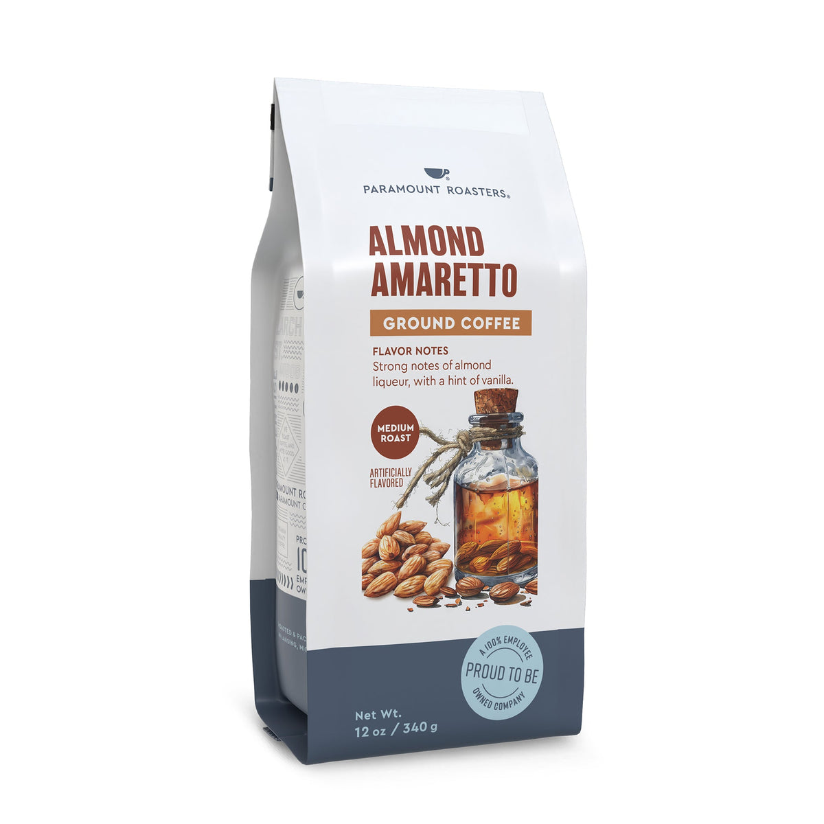 Almond Amaretto 12oz Flavored Ground Coffee - Vegan America