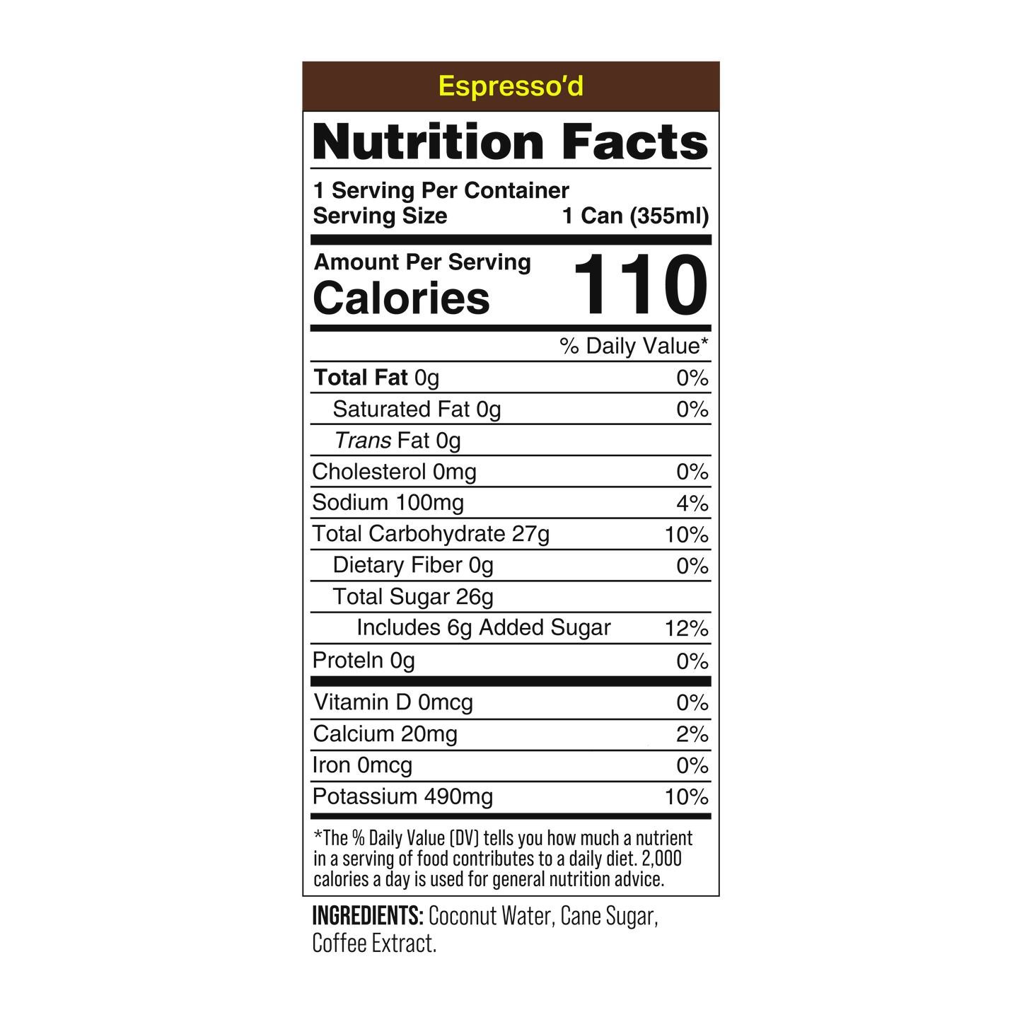 Coaqua Espresso'd Coconut Water