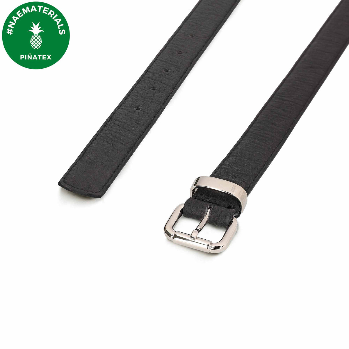 Women's Piñatex® Vegan Belt Ordis Black - Vegan America