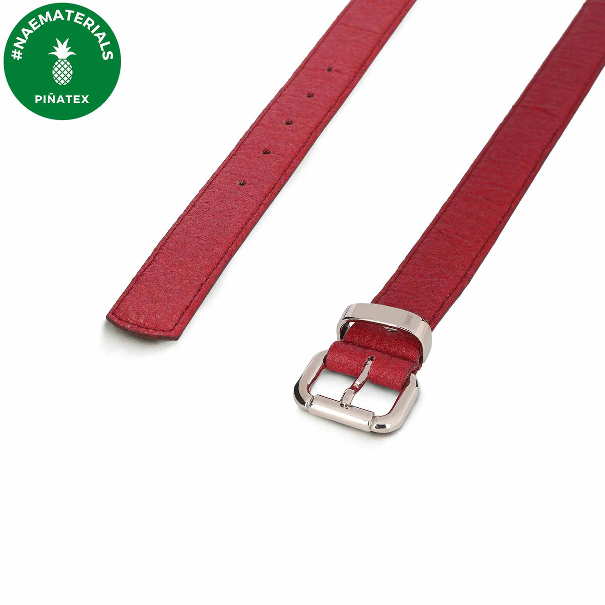 Women's Piñatex® Vegan Belt Ordis Red - Vegan America