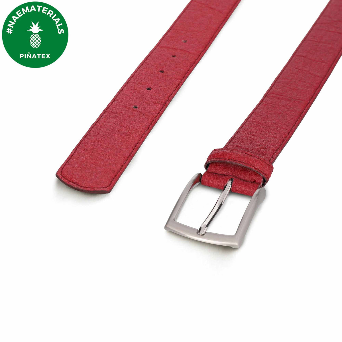 Men's Piñatex® Vegan Belt Seva Red - Vegan America