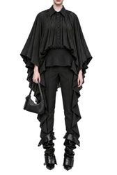 OVERSIZED EUCALYPTUS SILK BLOUSE