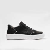 EMI low plant-based sneakers black & white - Vegan America