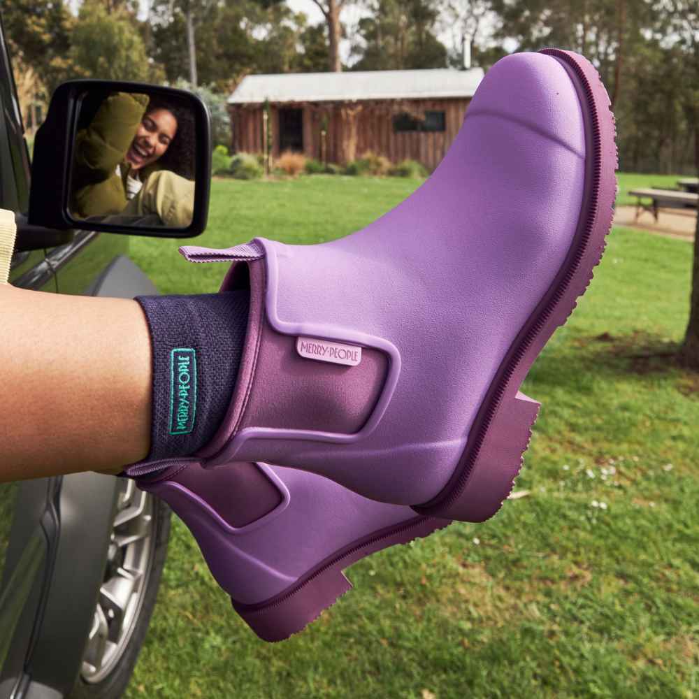 Bobbi Rain Boot in Orchid from Merry People