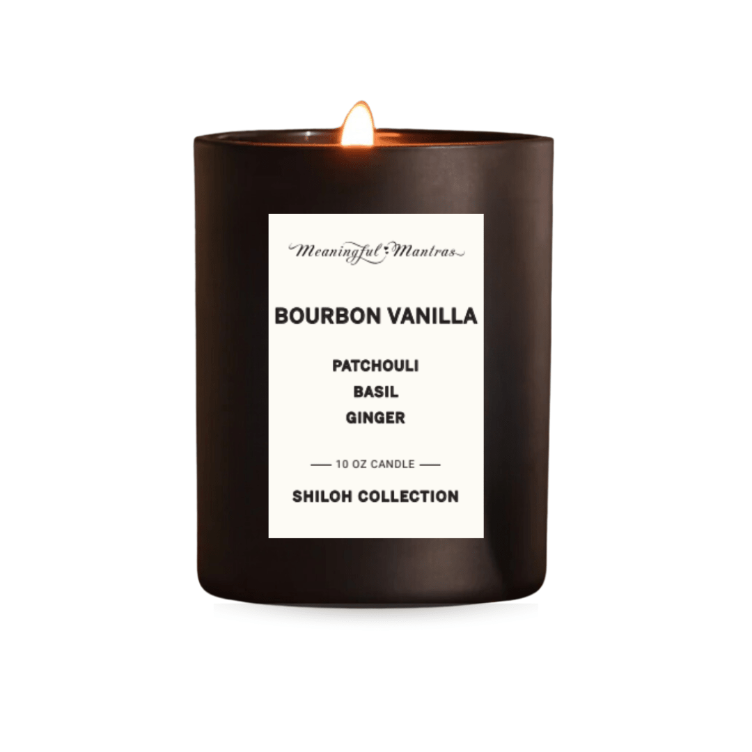Bourbon Vanille Natural Candle 10oz Shiloh Collection - Vegan America
