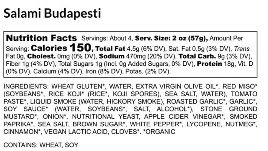 PLANT-BASED SALAMI BUDAPESTI 3-PACK