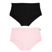 Ethical Women's Full Brief Underwear (2 Pack Black and Pink) - Vegan America