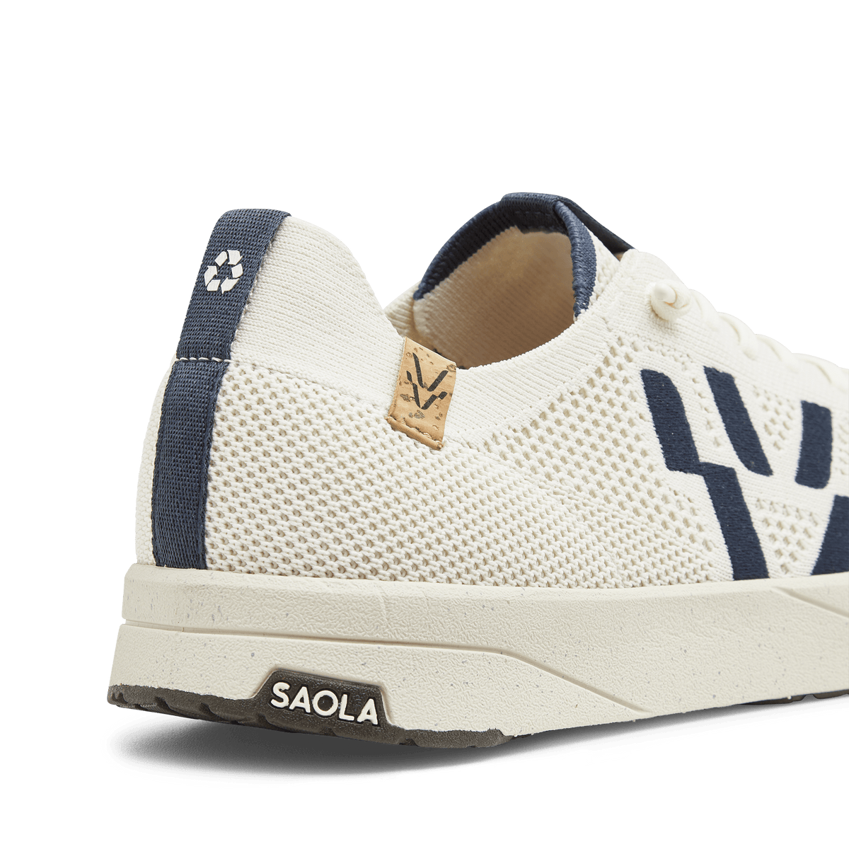 Cali Knit M White Navy - Vegan America