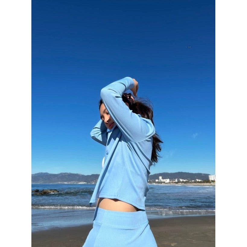 Plain Rib Long Sleeve Shirt
