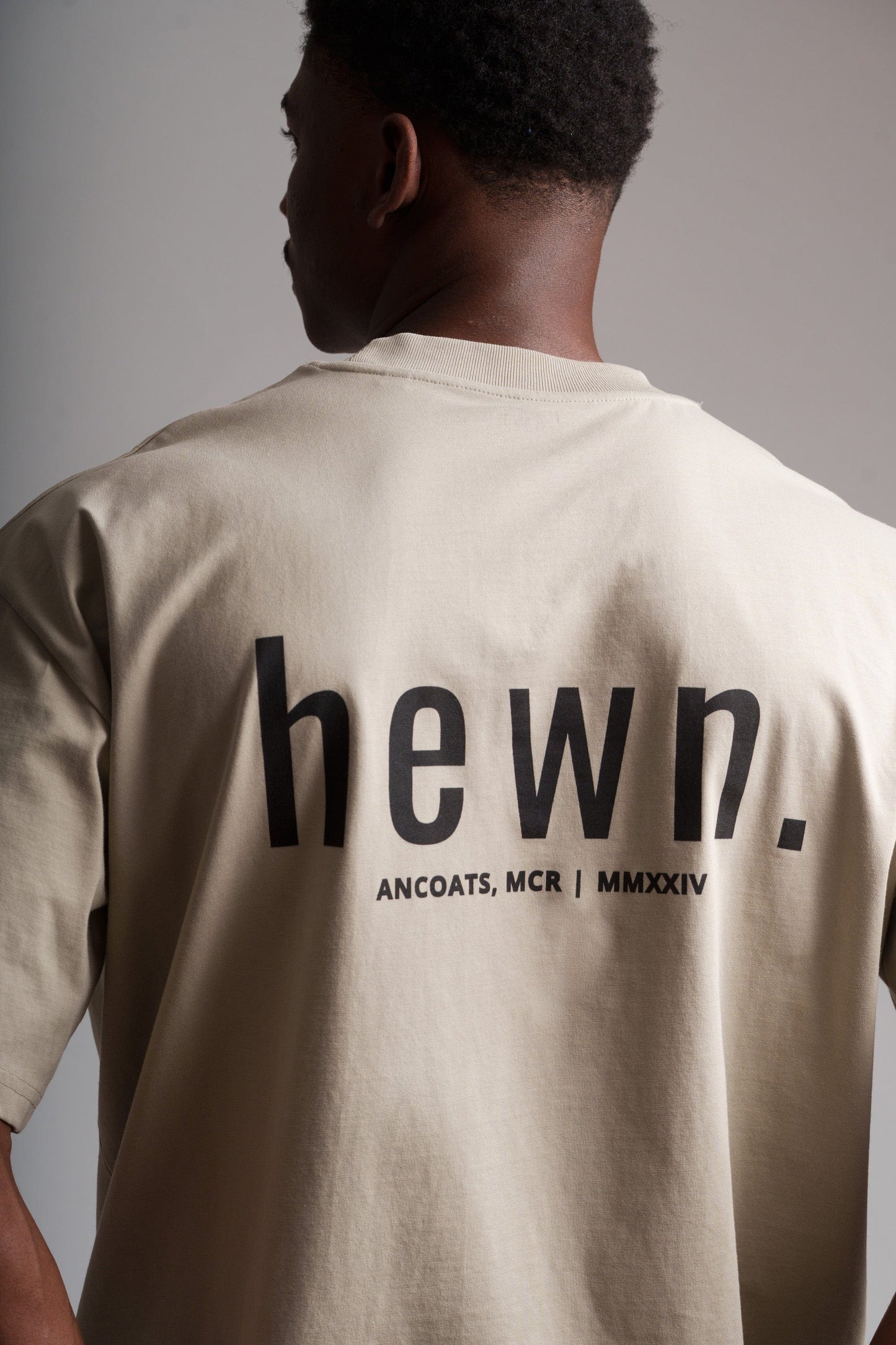 Men's Organic Cotton Signature Oversized T-Shirt | Limestone Grey