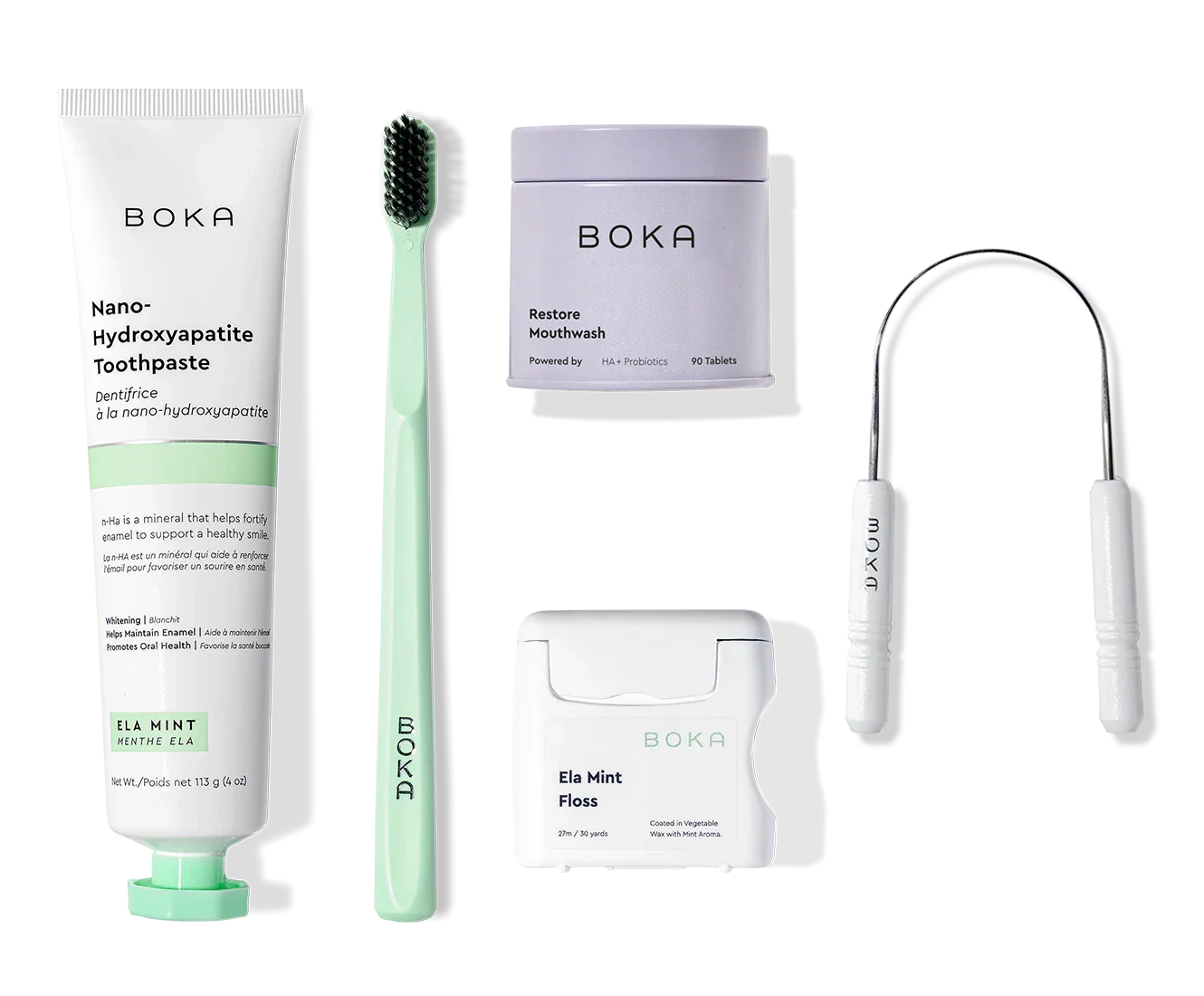 Complete Kit: fluoride-free toothpaste and toothbrush with charcoal bristles on a white background.
