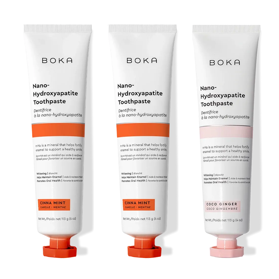 Cinna Mint 3 Pack Nano (n-Ha) Toothpaste freshens breath in unique flavors.