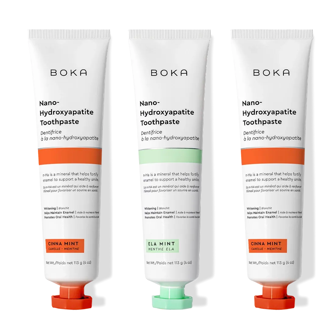 Cinna Mint 3 Pack Nano (n-Ha) Toothpaste freshens breath effectively.