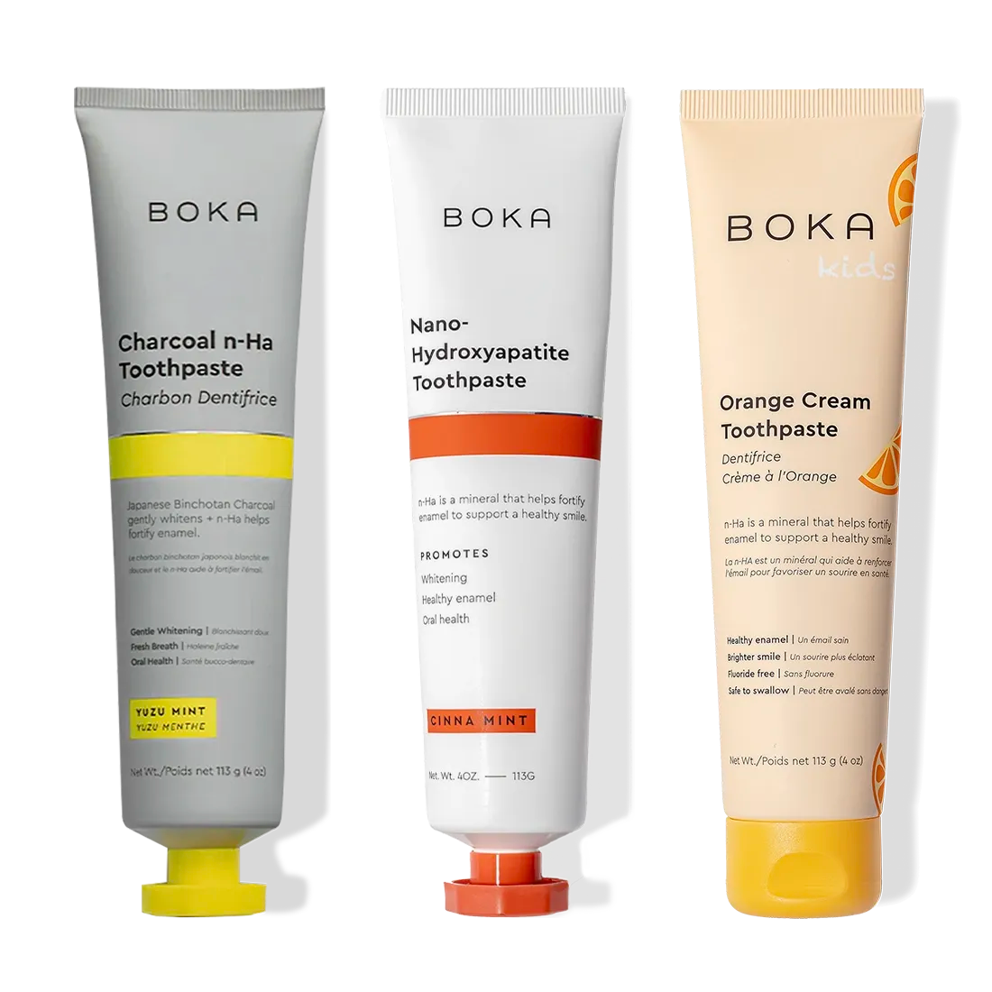 Charcoal Yuzu Mint Whitening n-Ha Toothpaste 3-pack for a brighter, whiter smile.