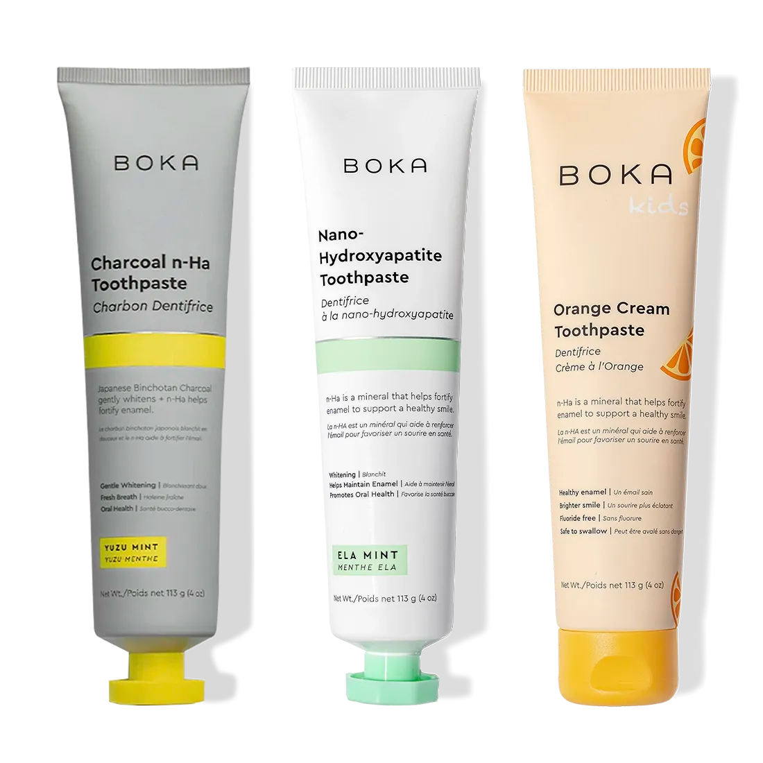 Charcoal Yuzu Mint Whitening n-Ha Toothpaste 3-pack for a brighter, whiter smile.