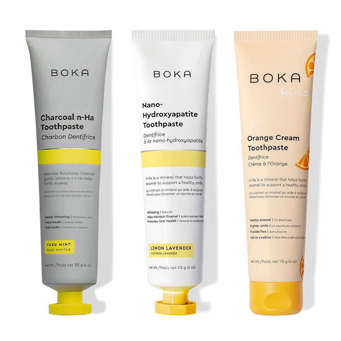 Charcoal Yuzu Mint Whitening n-Ha Toothpaste 3-pack for a brighter, whiter smile.