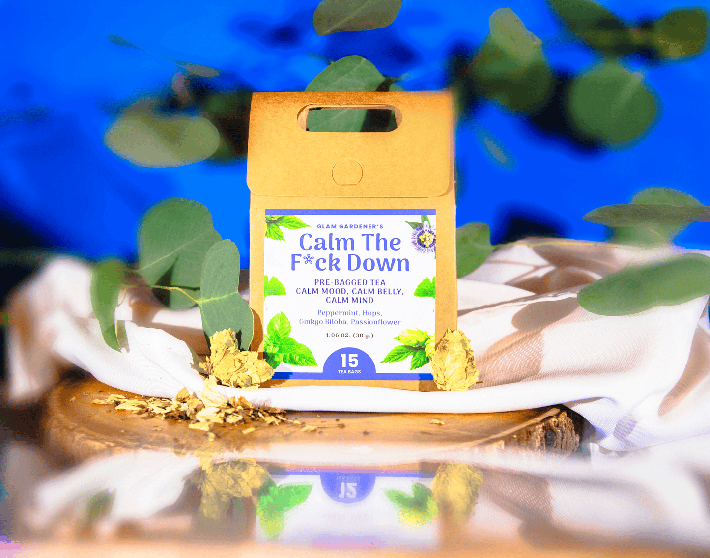 Calm The F*ck Down • Pre-bagged Herbal tea for a calm mood, calm belly, and calm mind