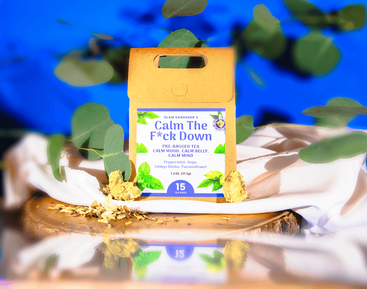 Calm The F*ck Down • Pre-bagged Herbal tea for a calm mood, calm belly, and calm mind