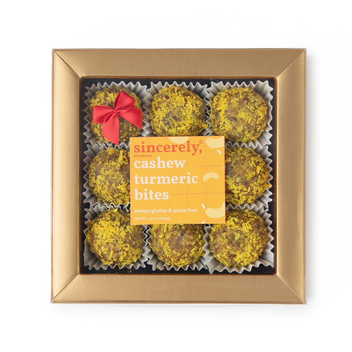 Cashew Turmeric Bites Gift Box | Sugar and Wheat Free Desserts - Vegan America