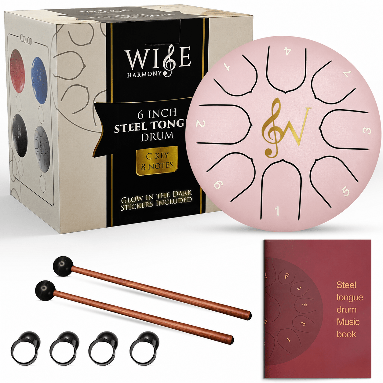 Wise Harmony 6 Inch Steel Tongue Rain Drum - Vegan America
