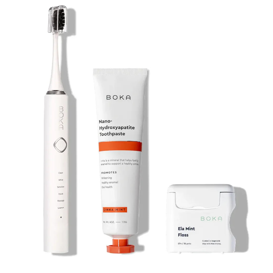 3.0 Boka Kit: Electric toothbrush, toothpaste & floss for premium oral care and healthy teeth.