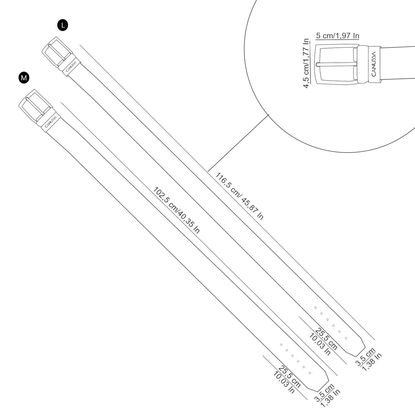 Reverse reversible belt – Black/Hazelnut