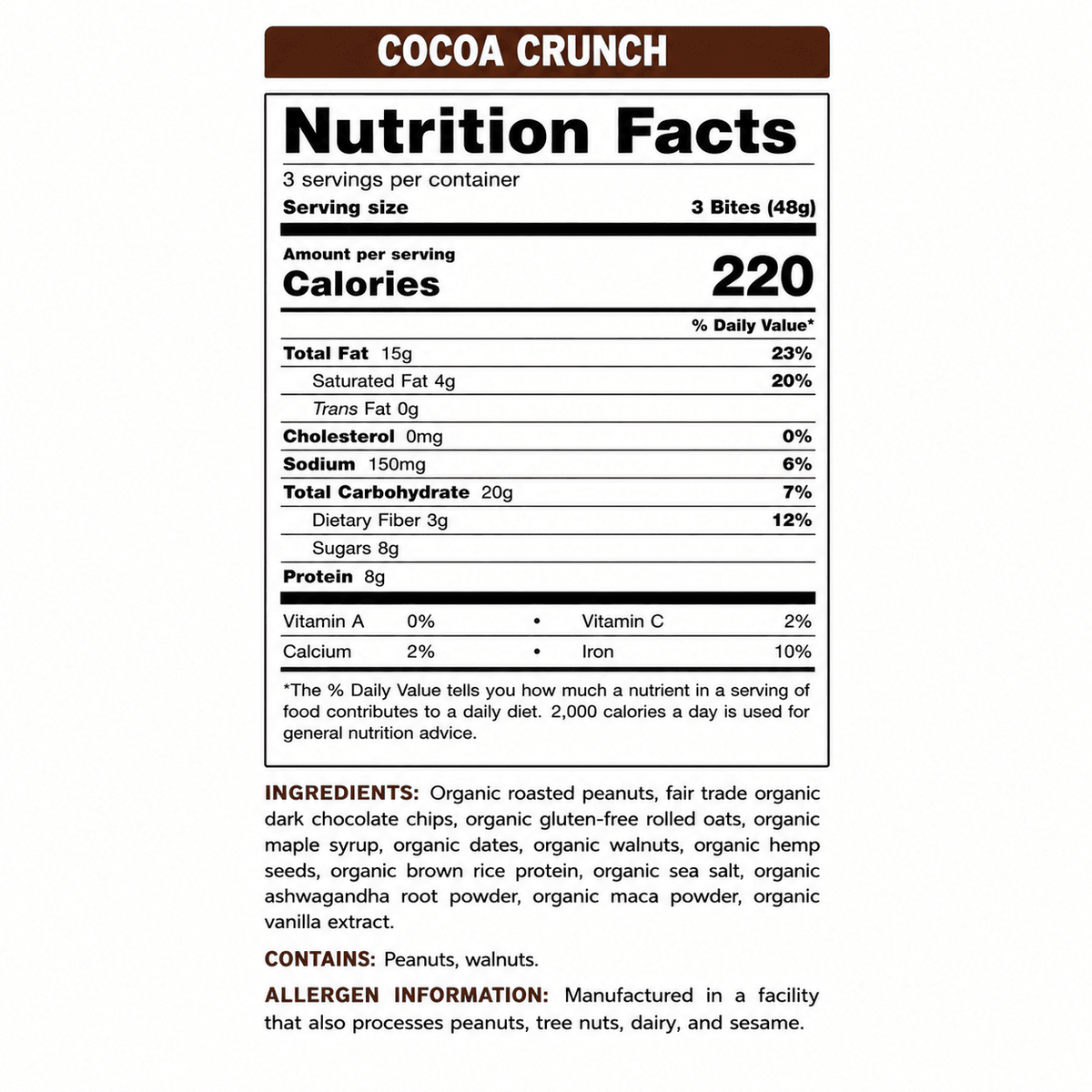 Cocoa Crunch Power Bites - Vegan America