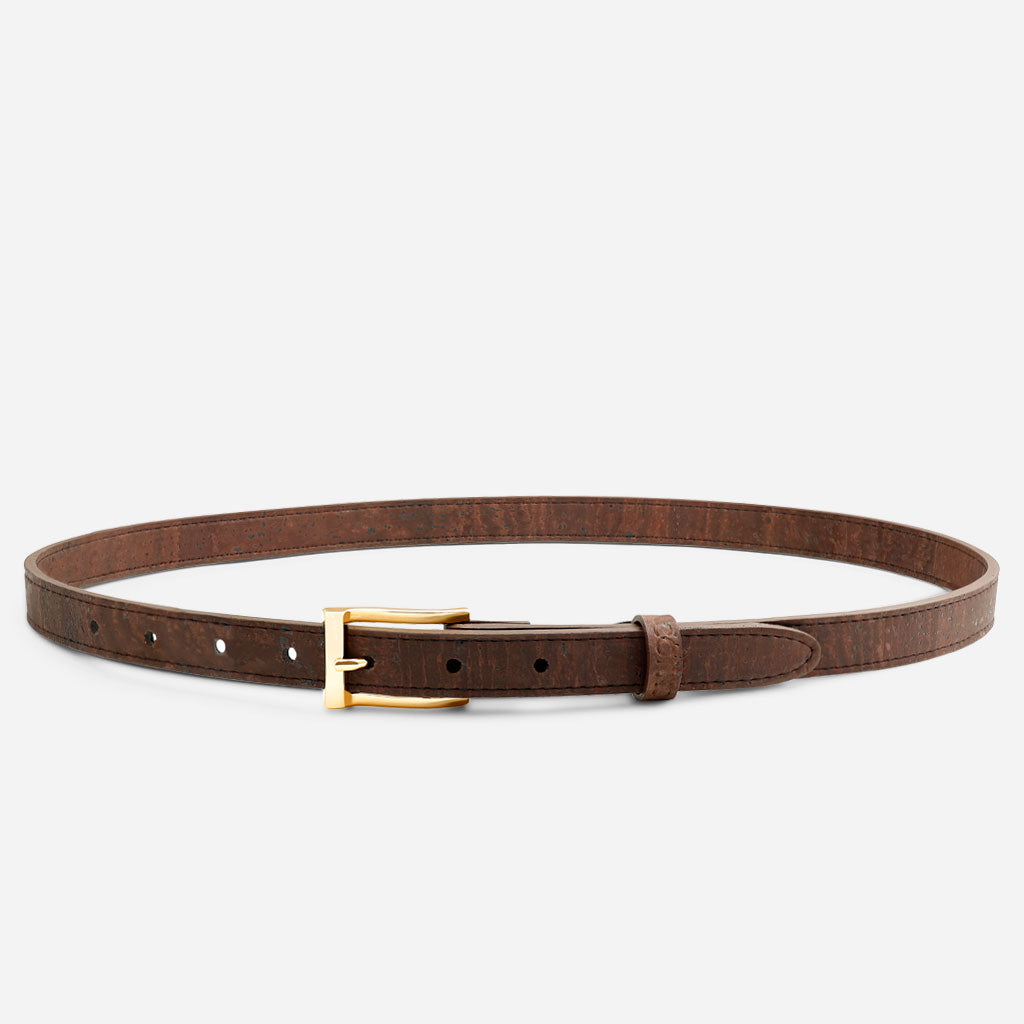 Women Cork Belt 20mm (13/16") - Gold Buckle