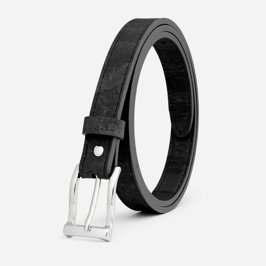Cork_Belt_Silver-Buckle_Black_color_front #color_black