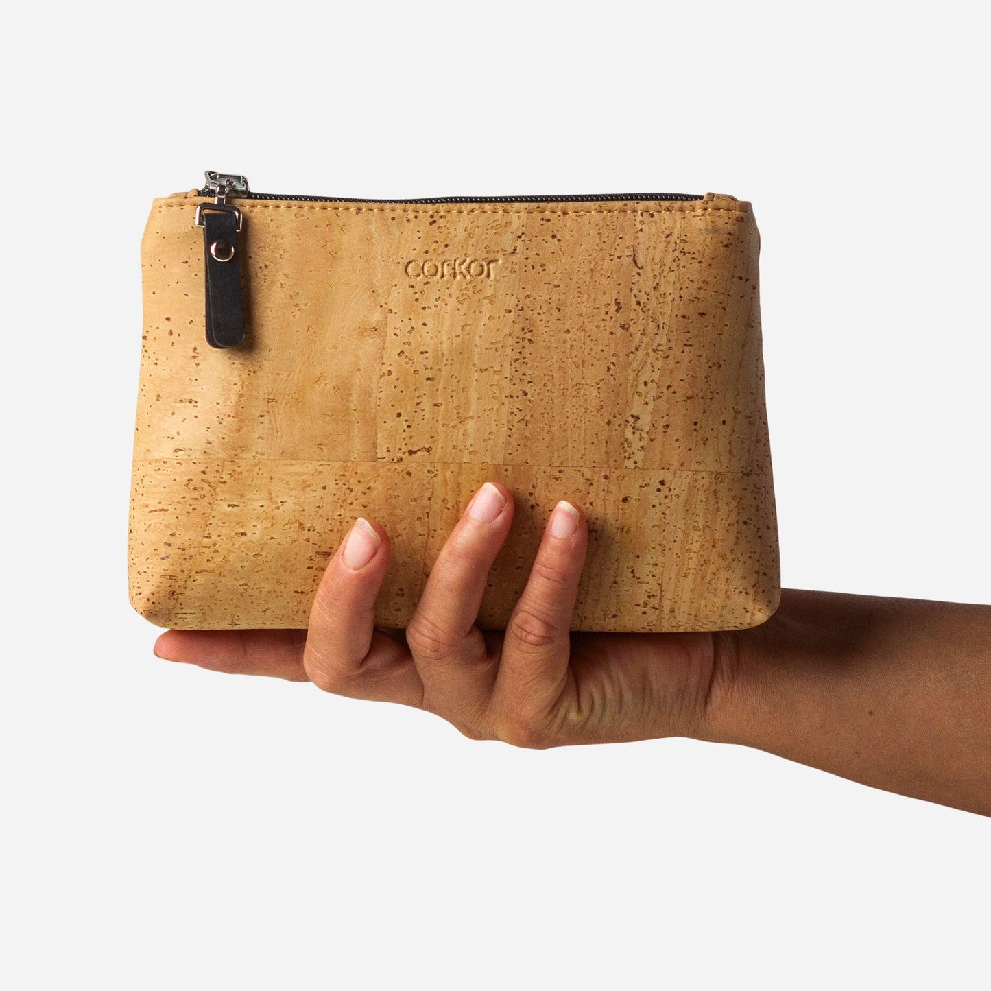 Cosmetic Organizer Makeup Bag Small - Corkor #color_light-brown