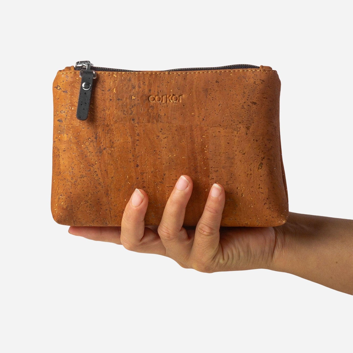 Cosmetic Organizer Makeup Bag Small - Corkor #color_camel