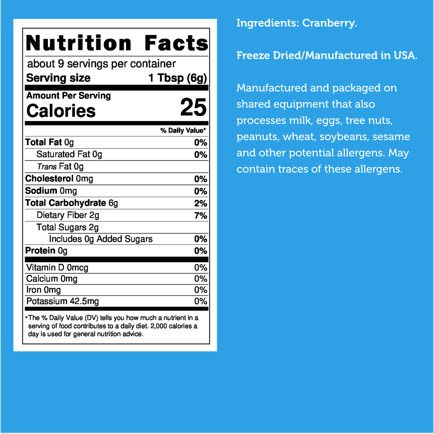 Freeze Dried Red Cranberry Powder - Vegan America