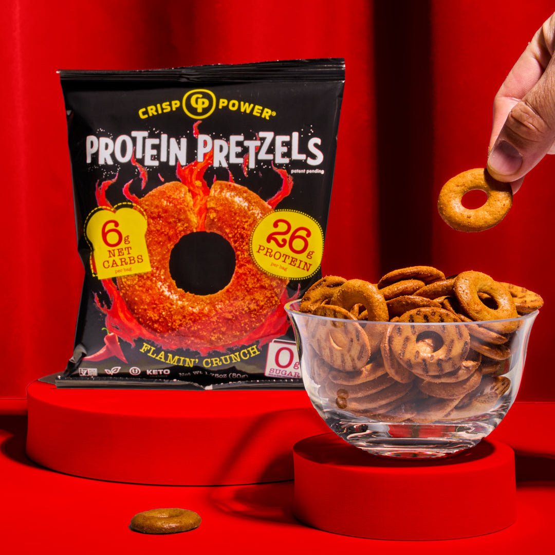 Flamin' Crunch - Protein Pretzels - Vegan America