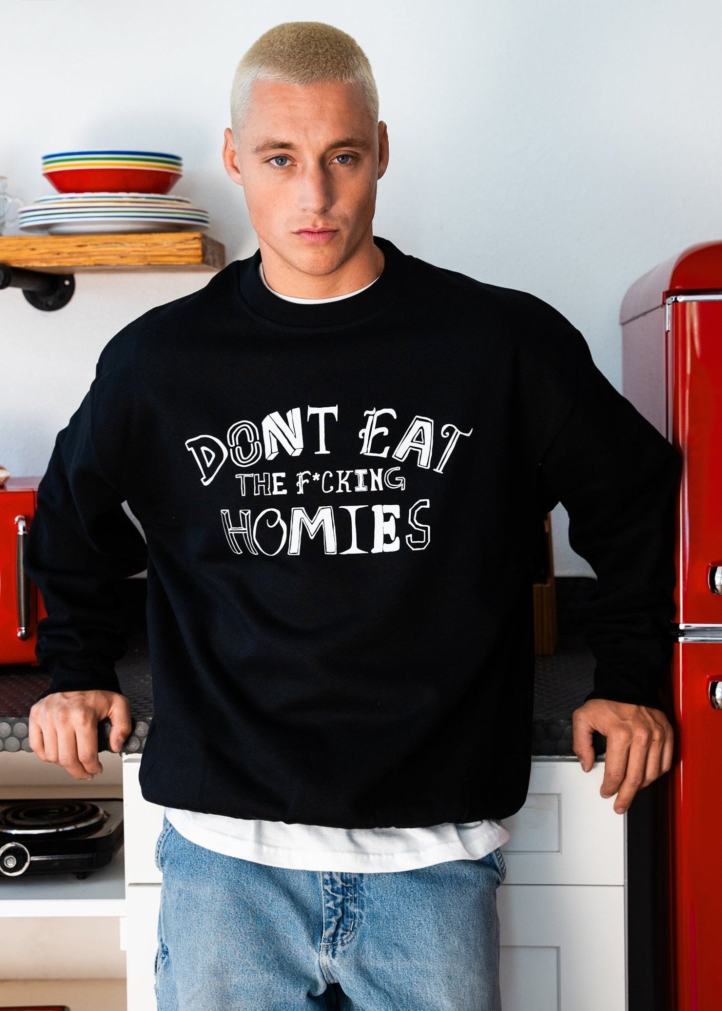 Dont Eat The Effing Homies Crewneck - Vegan America