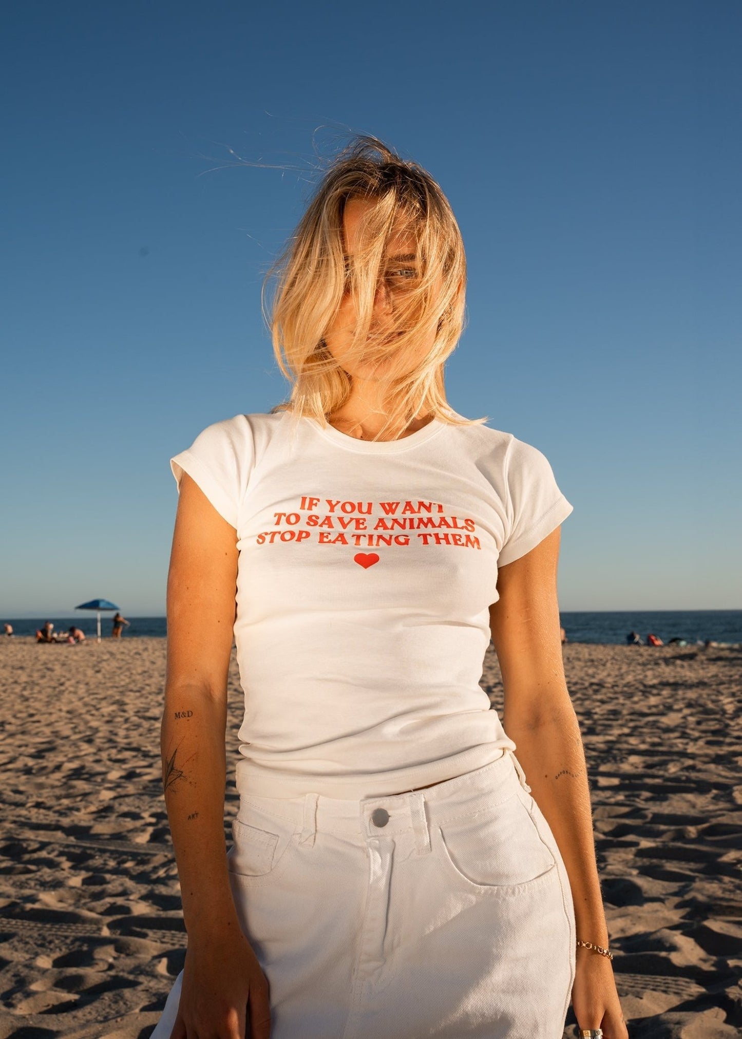 Save Animals Baby Tee - Vegan America