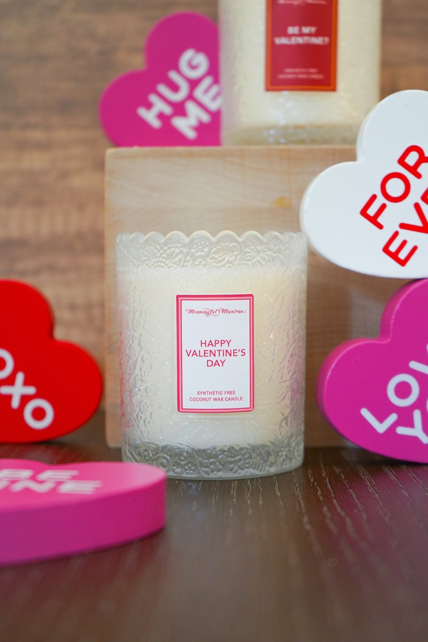 Happy Valentine's Day! Velvet Rose & Cedar Natural Candle 8oz Kaia Collection - Vegan America