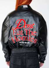 UNISEX PLANT LEATHER BOMBER - Vegan America