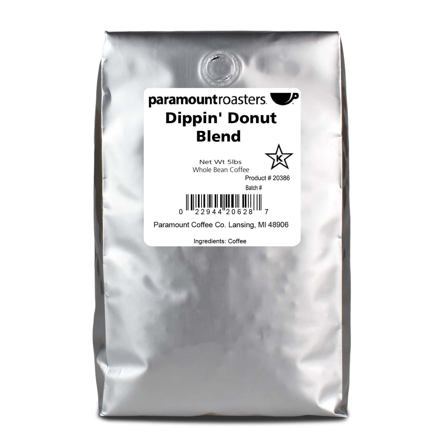 Dippin' Donut Blend 5lb Whole Bean Coffee - Vegan America