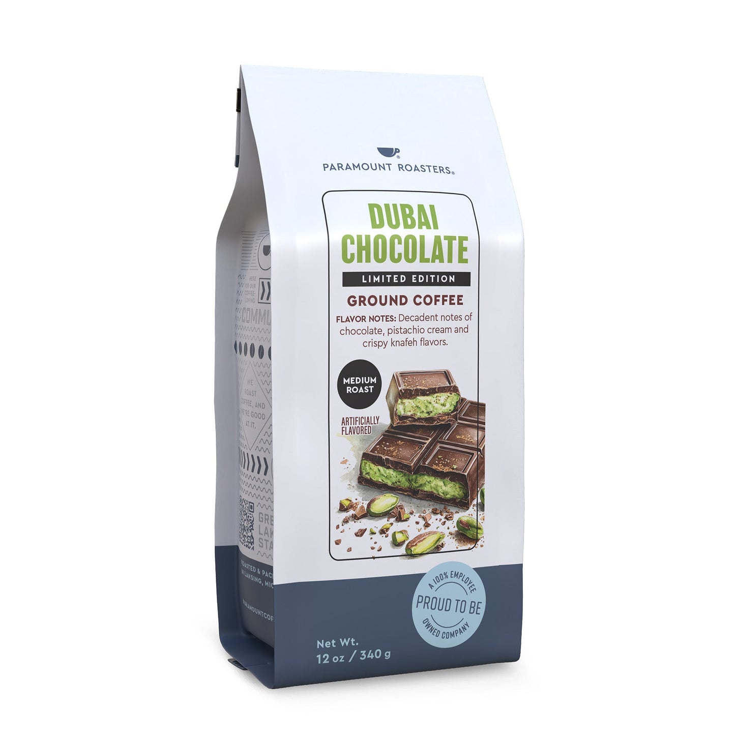 Dubai Chocolate 12oz Flavored Ground Coffee - Vegan America