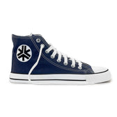 High Top Sneakers, Blue & White - Vegan America