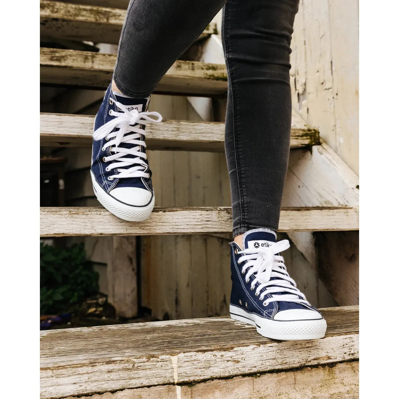 High Top Sneakers, Blue & White