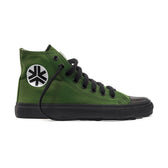 High Top Sneakers, Olive & Black - Vegan America