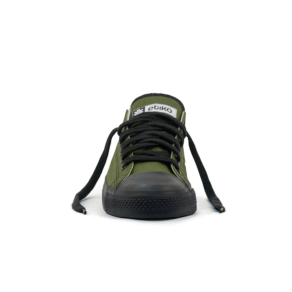Kids Low Cut Sneakers, Olive & Black CLEARANCE STOCK