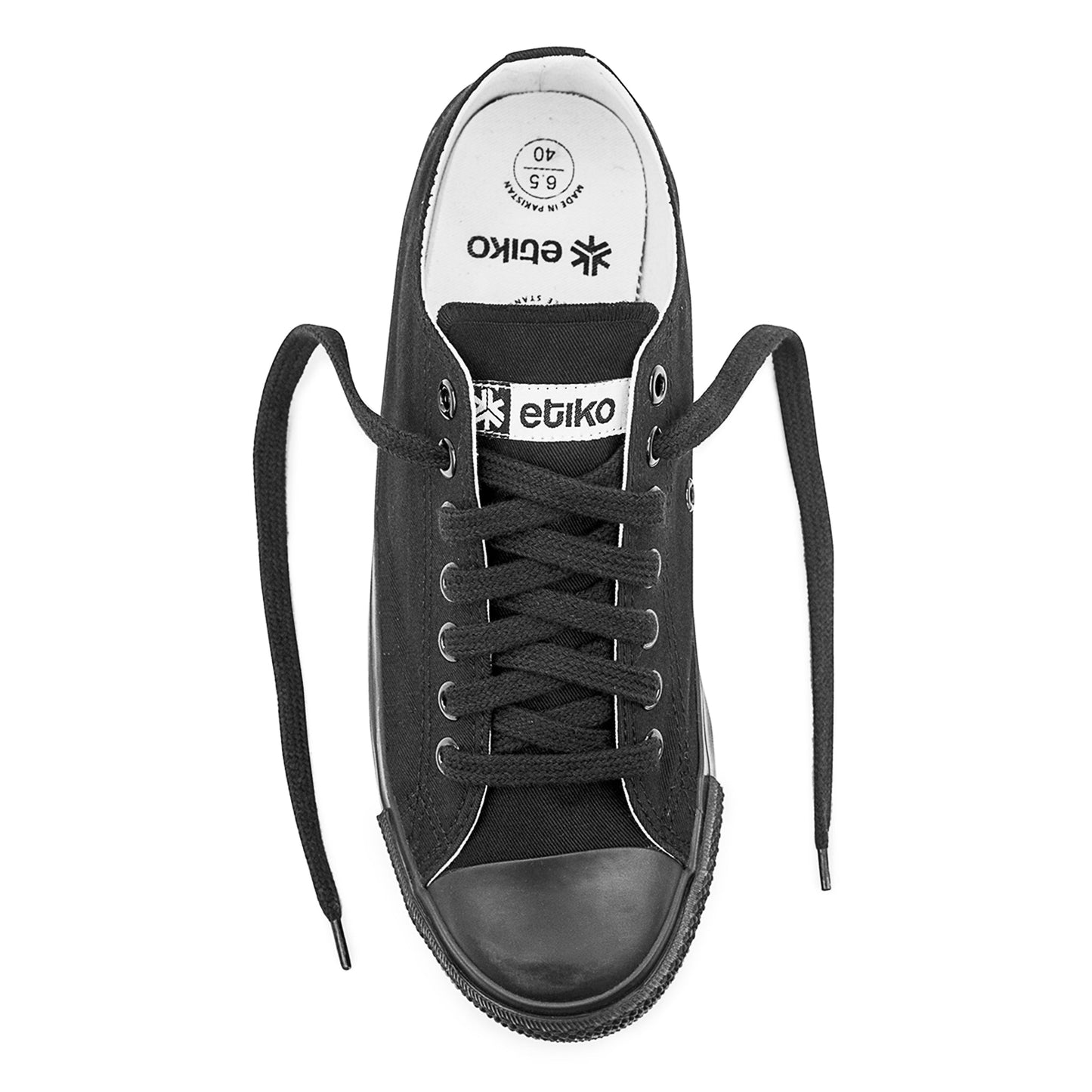 Low Cut Sneakers, All Black