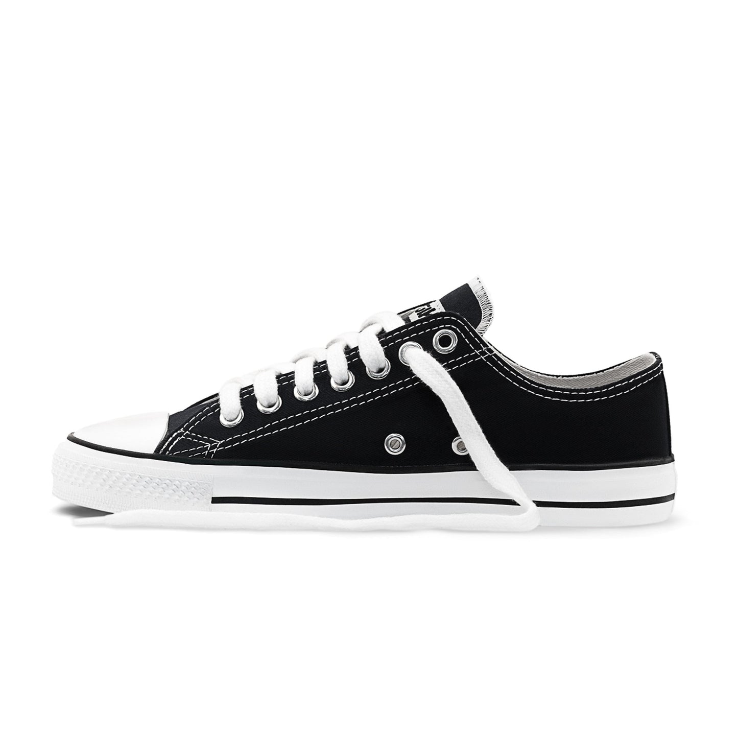 Low Cut Sneakers, Black & White