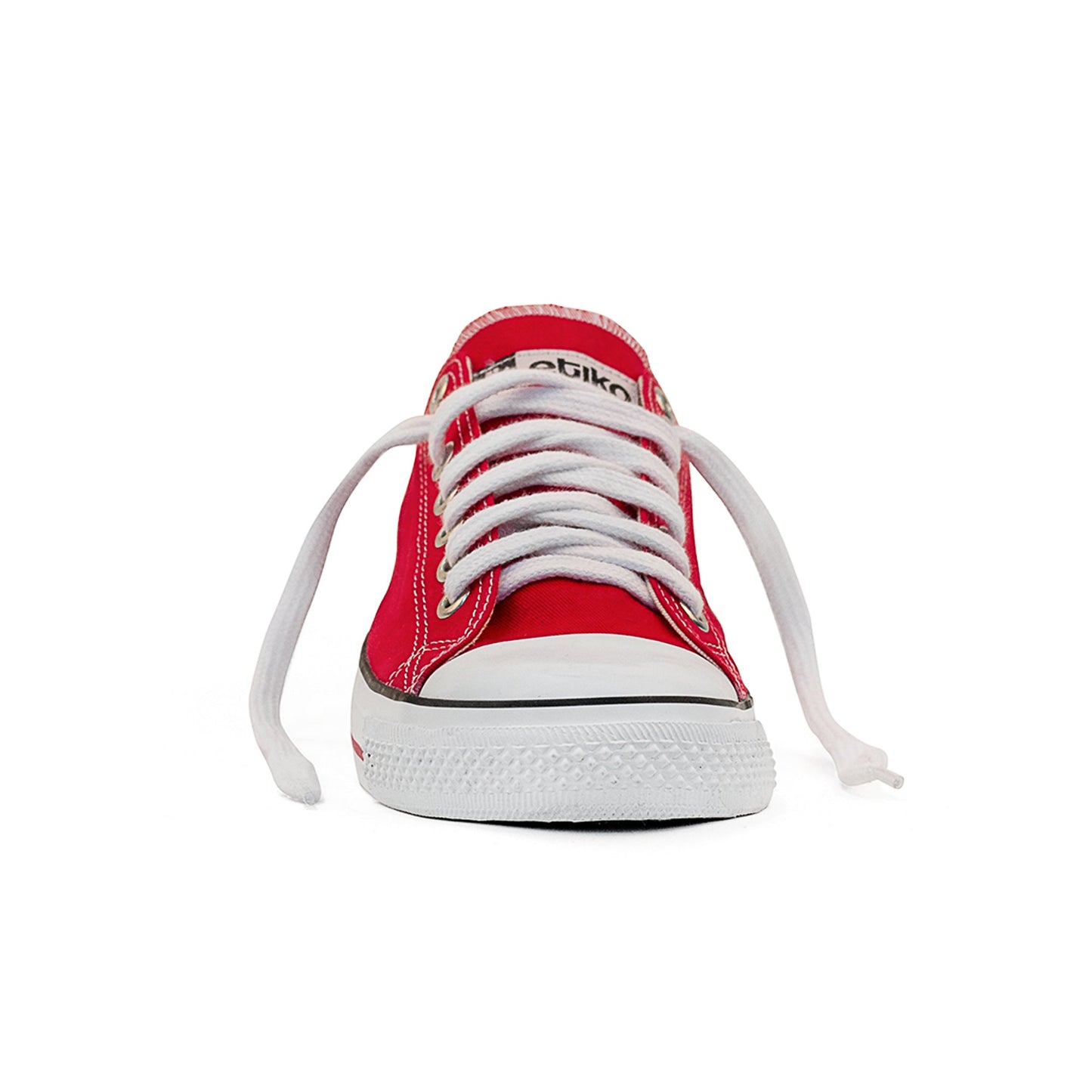 Low Cut Sneakers, Red & White