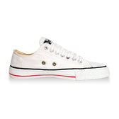 Low Cut Sneakers, White Stripe - Vegan America