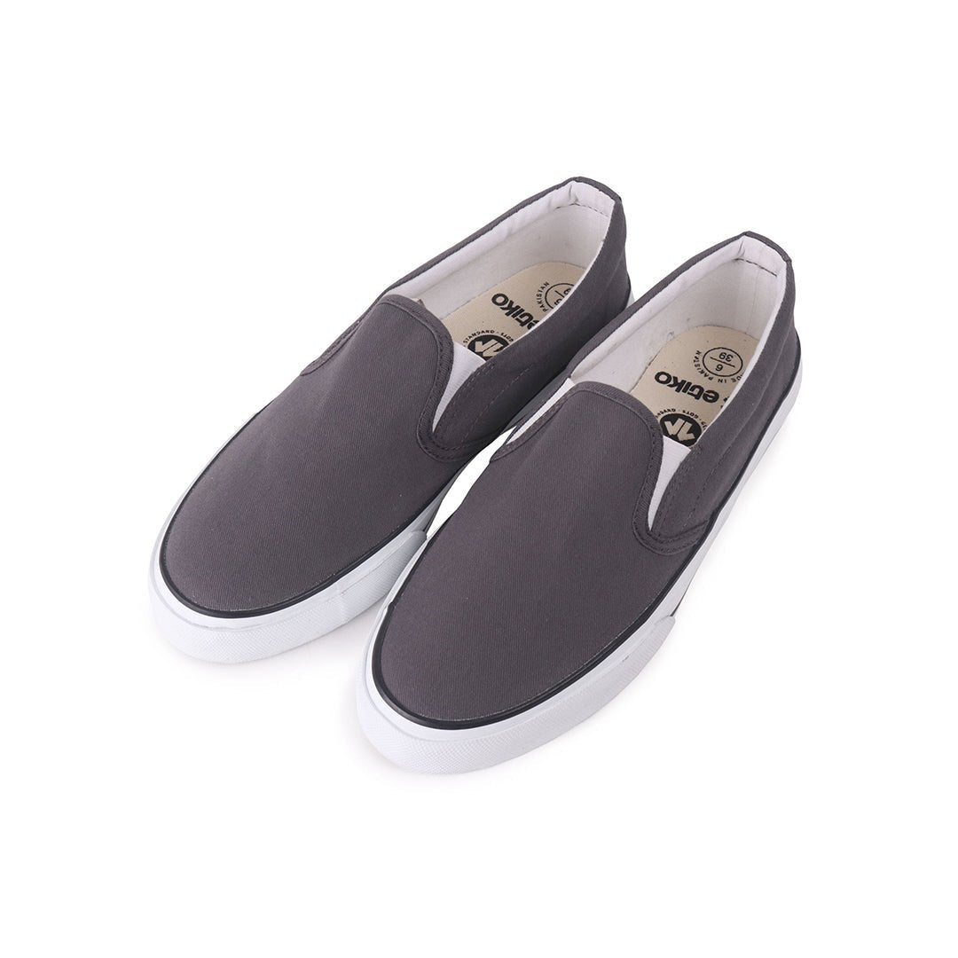 Slip Ons, Grey & White - Vegan America
