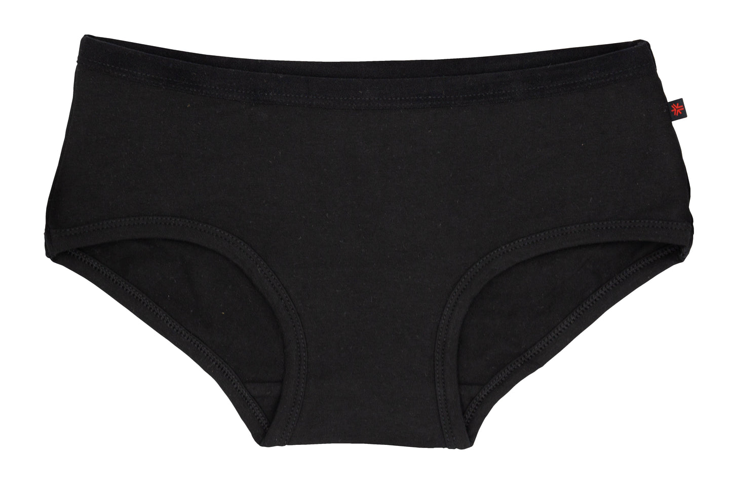 Organic cotton black ethical women's underwear boyleg or boyfit underwear bundle deals.