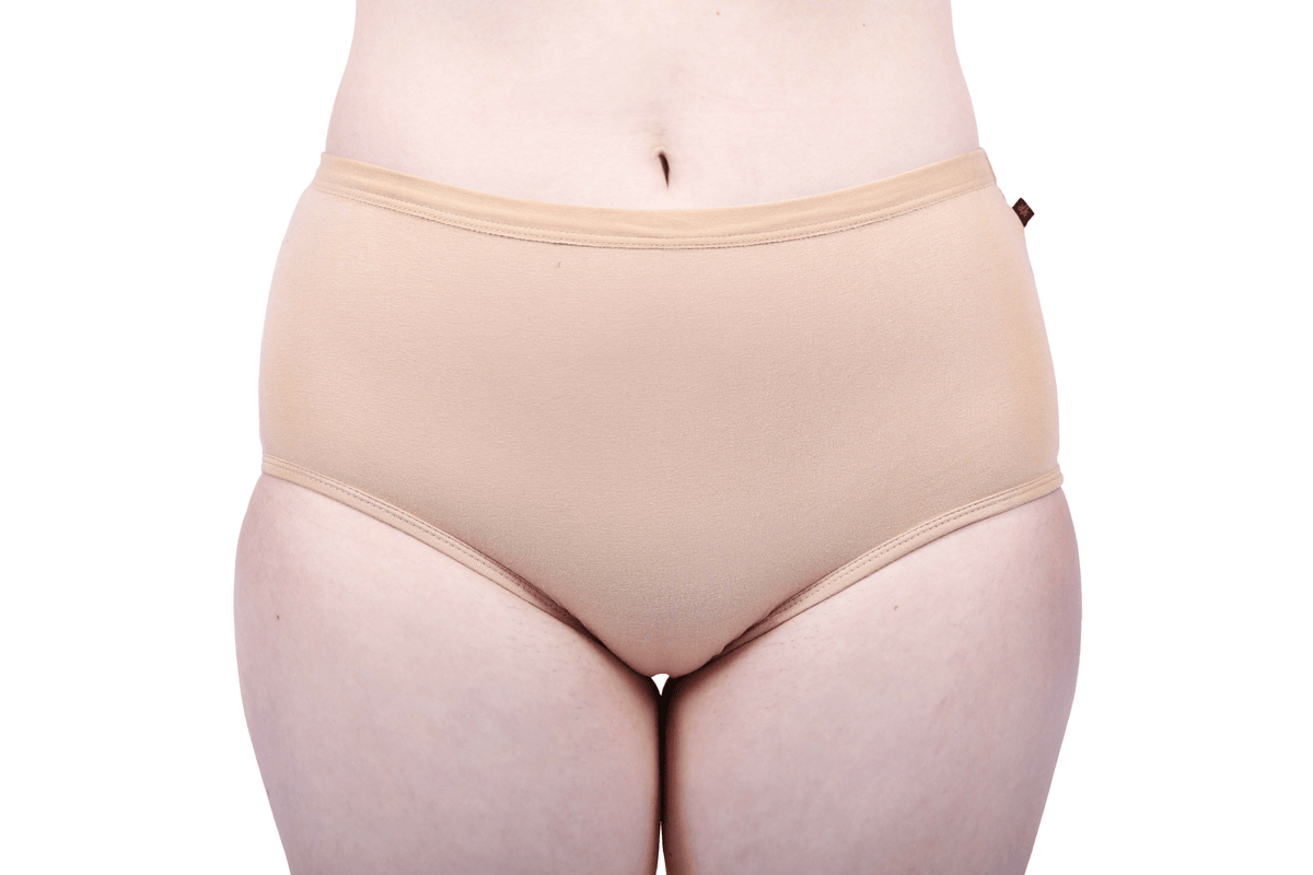 Ethical Women's Full Brief Underwear (2 Pack Pink and Latte) - Vegan America